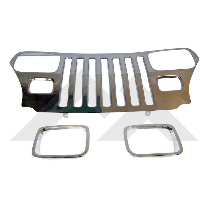 Grille Applique Set (Stainless-YJ) | Crown Automotive Sales Co 