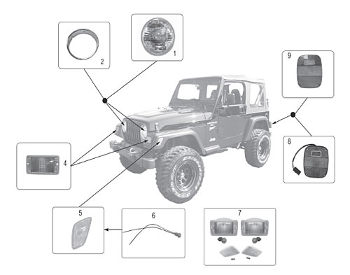 Lamps - Wrangler TJ (97-06) | Crown Automotive Sales Co