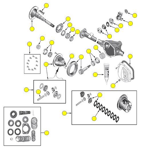 Rear Axle Model 44 - Wrangler TJ (97-06) | Crown Automotive Sales Co