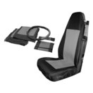 Front Seat Cover Set (Black/Gray)